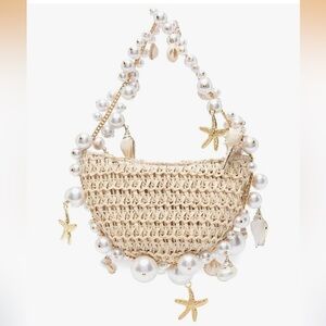 Pearl & Shell Woven Handbag